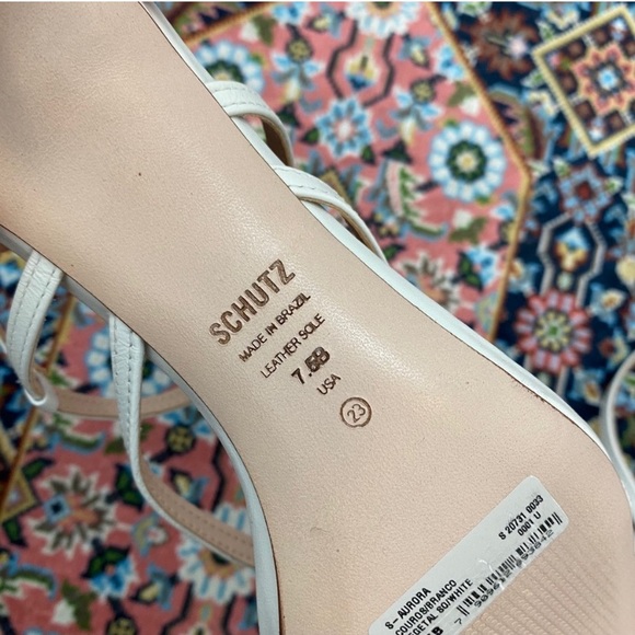 Schutz White Aurora Strappy High Heel Sandals - Picture 9 of 11